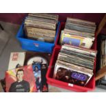 Six boxes of mixed LP records, 12 inch singes and mixed 7 inch singles - conditions vary
