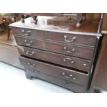 George III mahogany secretaire chest