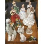 Figurines by Royal Worcester, Royal Doulton, Nao etc