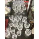 Extensive collection of Waterford Colleen pattern glassware