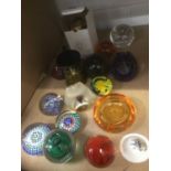 Collection of paperweights by Doulton, Caithness and others