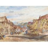 E. L. Ernest, pair of late Victorian watercolours views of Robertsbridge, East Sussex, the village s