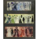 Costume designs for The Importance of Being Earnest, framed watercolour, indistinctly signed