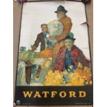 Elija Albert Cox (1876-1955) colour poster - Watford, unframed