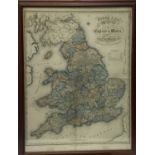 Three mid-19th century Pigot & Co. maps, depicting Ireland, Scotland and England and Wales, each fra