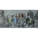 Feliks Topolski (1907-1989) - signed limited edition colour lithograph - Eton v Harrow, Cricket at L