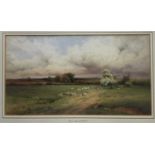 Henry John Sylvester Stannard (1870-1951) watercolour - Sheep in a landscape