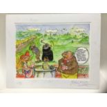 Graham Ross, contemporary, pen, ink and watercolour illustration - Frinton Gold Club, signed and ins