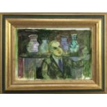 English School, Late 20th century, watercolour - The Auctioneer, unsigned , 10 x 15cm, glazed frame,