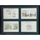 Tony Husband, four original cartoons, from Punch and Private Eye, each approximately 20 x 28cm, fram
