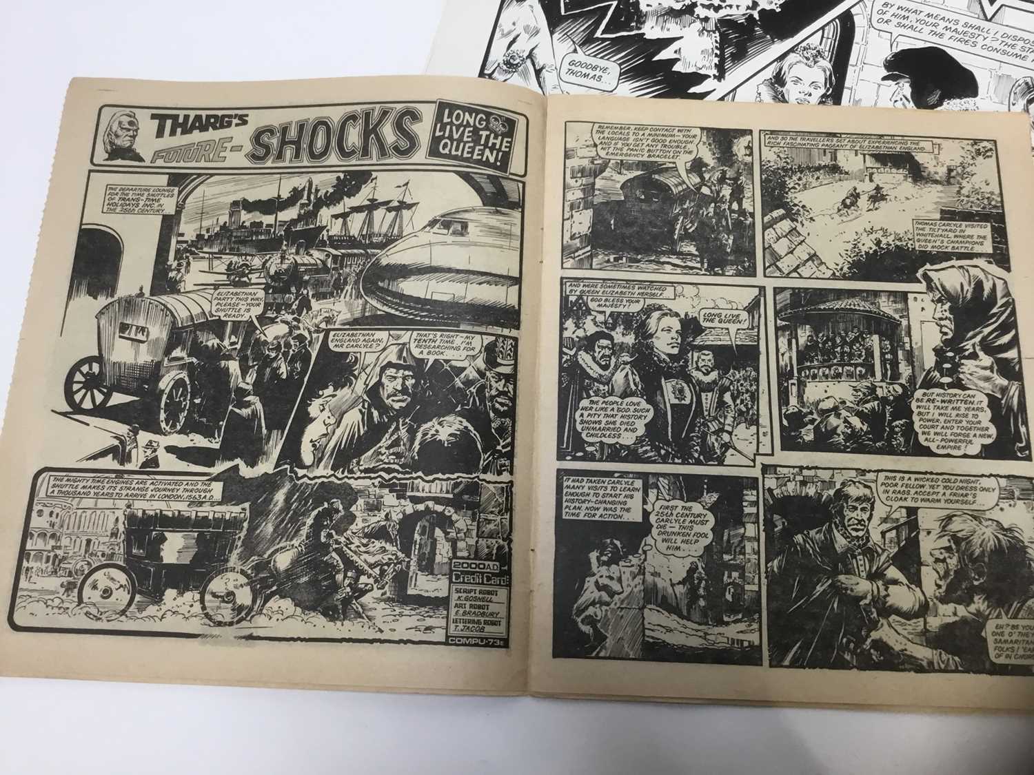 Comic Book Interest: series of 6 pages of original illustrations to 2000AD - Image 11 of 11