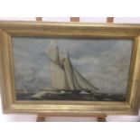 John Holden (20th century), oil on board, marine scene, gilt frame