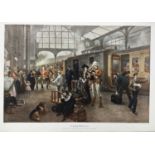 Circa 1900 advertising lithograph, Farewell, painted by R Hillingford for Block and White Whisky, 44
