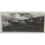 Herbert Thomas Dicksee (1862-1942) signed etching on vellum - 'Against Wind and Open Sky', published