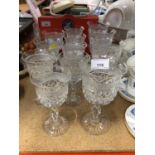 Good quality Webb part glass service comprising four red wine and eight white wine glasses