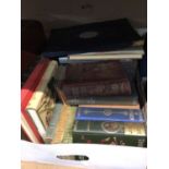Four boxes of assorted books to include Churchill, War related and others