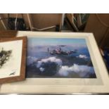 Two Air Force prints, including Lancaster by Robert Taylor, first edition print signed by Leonard Ch