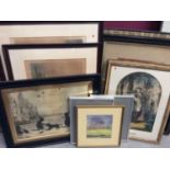 Mixed lot of 19th century prints and other decorative pictures