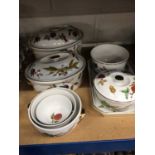 Eight pieces of Royal Worcester Evesham dinnerware