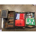 Box of antiquarian books together with two boxes of opera programmes