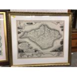 Victorian map of the Isle of Wight, together with two reproduction maps of Essex