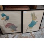 Five framed and glazed Beatrix Potter prints and other pictures