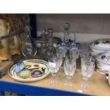 Group of good quality glassware, decanters and other decorative ceramics
