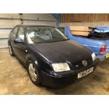 1999 Volkswagen Bora Saloon, 2.3 V5, manual, Reg. No. T860 KPV MOT, finished in blue with cloth inte