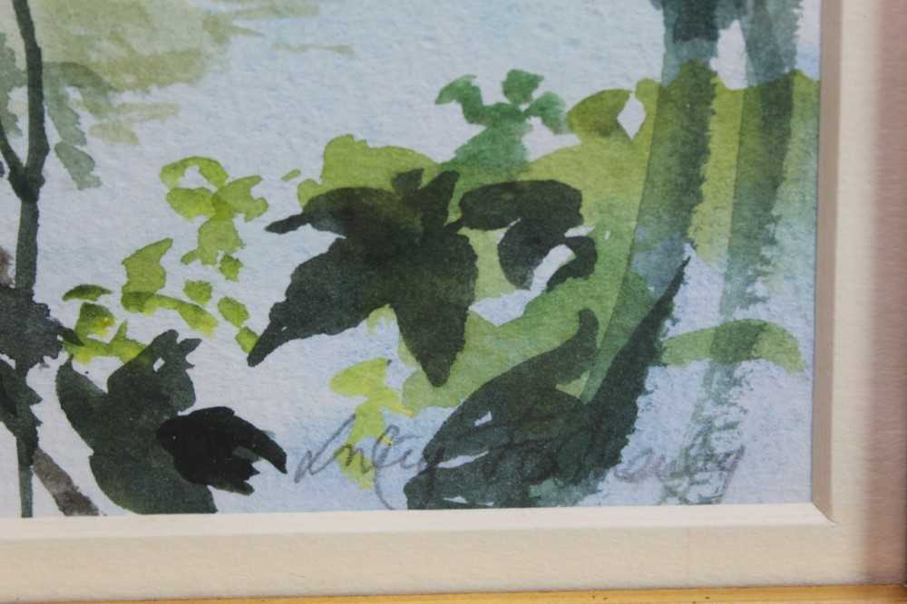 Lesley Fotherby (b.1946) watercolour - Shady Trees, signed, in glazed gilt frame, 12cm x 16cm Prov - Image 3 of 5