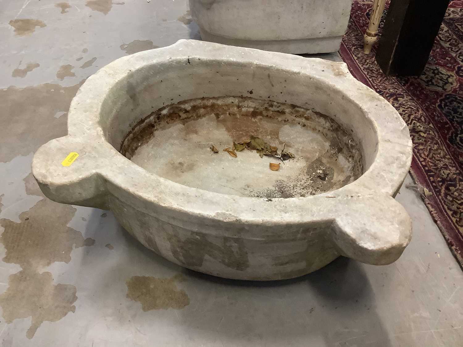 Five antique carved marble sinks - Image 12 of 13