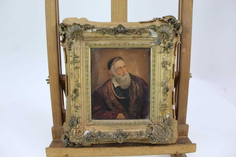 Set of four 19th century watercolours after old masters, in gilt frames - Image 15 of 16