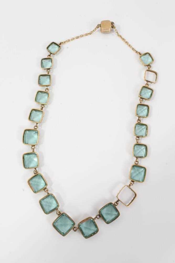 19th century paste set blue stone necklace - Image 8 of 8