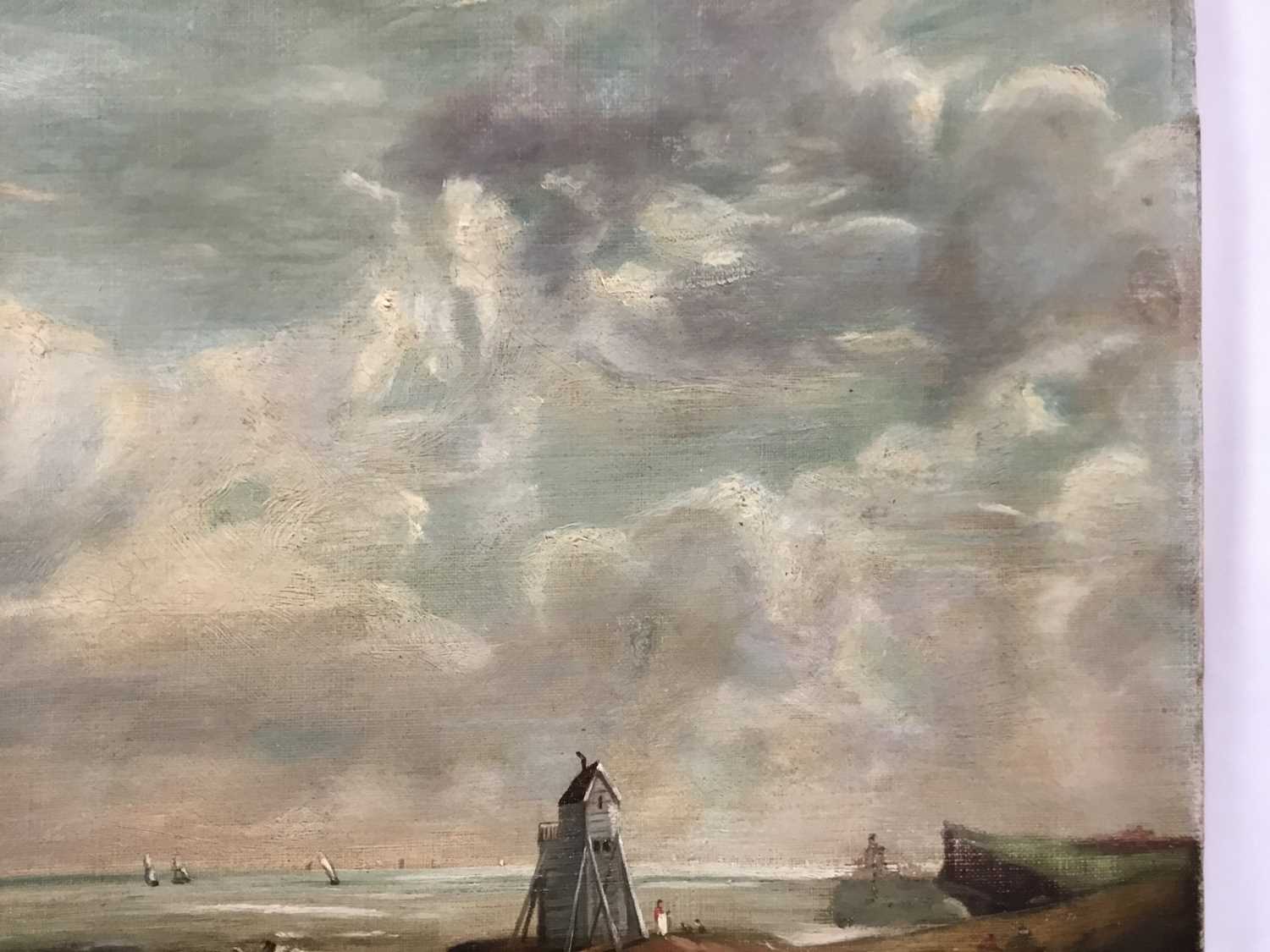 After John Constable (1776-1837) oil on canvas - Harwich Lighthouse, 30.5cm x 45.5cm, unframed NB - Image 7 of 18