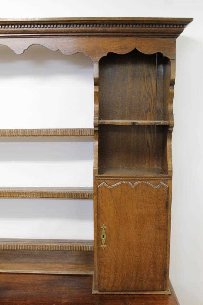 18th century-style oak two height dresser with three drawers to base - Image 3 of 9