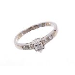 Marquise shape diamond ring