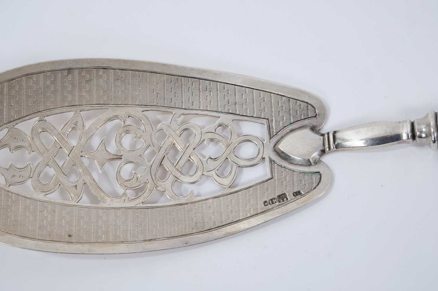 Imperial Russian silver fish slice with pierced and engraved blade - Image 2 of 3