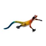 Tim Cotterill ‘Frogman’ enamelled bronze sculpture of a lizard, signed, dated '06 and numbered 627/
