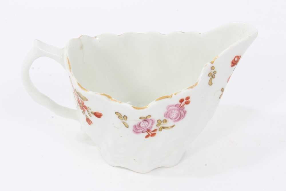 Lowestoft ewer, circa 1790, of Low Chelsea form, polychrome painted with floral sprays, 5.75cm high - Image 2 of 5