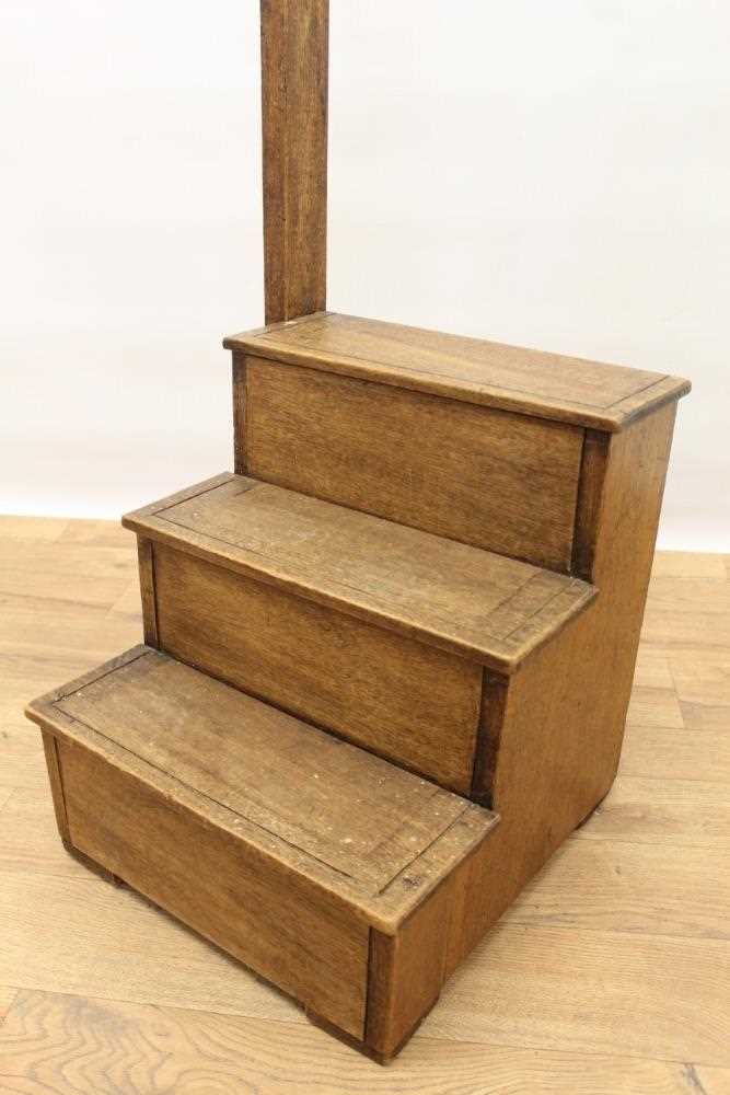 Set of Victorian mahogany library steps - Image 2 of 3