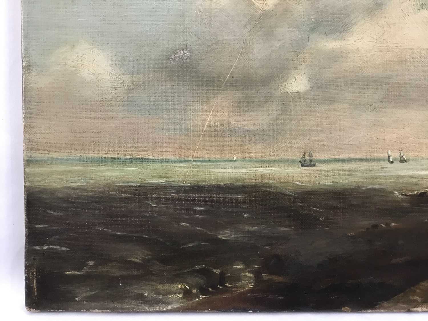 After John Constable (1776-1837) oil on canvas - Harwich Lighthouse, 30.5cm x 45.5cm, unframed NB - Image 4 of 18