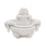 Chinese white jade censer