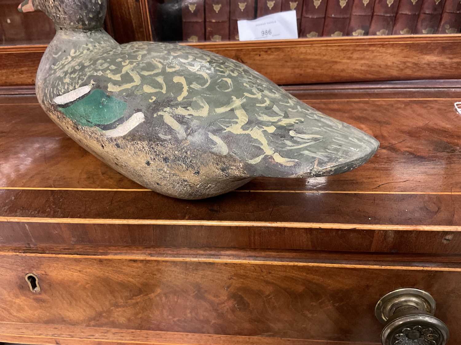 Painted wooden decoy duck - Image 8 of 8