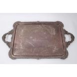 Large James Dixon and Sons silver plated tray