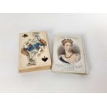 Two sets of 19th century playing cards, including a set without suits for a fancy game, published by
