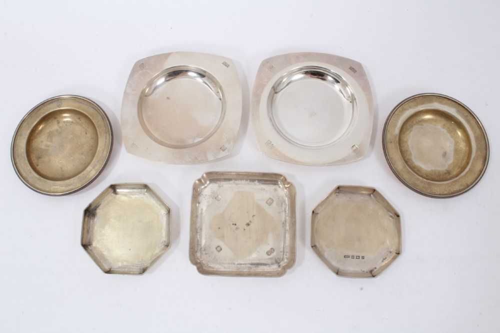 Selection of contemporary silver including three separate pairs of dishes and one other