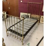 Pair of Victorian brass single beds