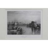 J. M. W. Turner (1775-1851) engraving by E. Goodall - 'Alborough', circa 1838, 20cm x 26cm, in glaze