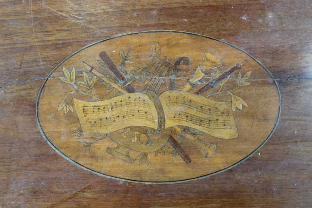 Large 19th century mahogany inlaid tray, together with a Victorian mahogany stationery box, a mother - Image 2 of 26