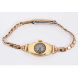 1920s ladies Rolex 18ct gold case wristwatch with Rolex Prima 15 jewel movement In oval 2ict gold ca