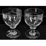 Pair of Georgian glass rummer of good size